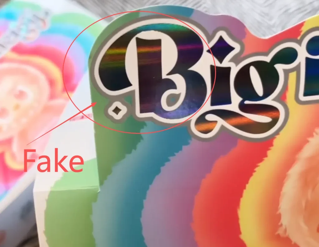 Letter "B" of Fake box