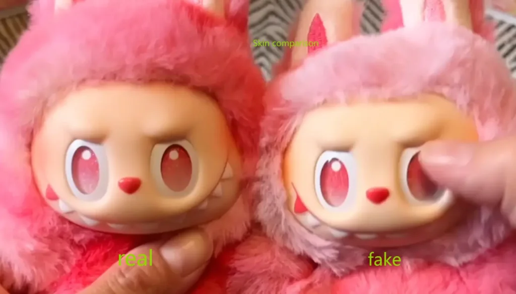 fake and real skin comparison