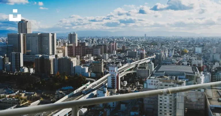 Osaka Labubu names quick lookup with Osaka skyline background