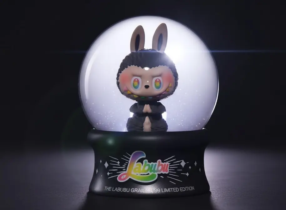 Close-up of a grail-tier Labubu secret/chase with standout accessory